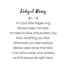 LIU JUN Enamel Fidget Rings for Anxiety Women, to My Daughter Anxiety Ring Multicolor Stainless Steel Stress Relief Spinner Rings, Stainless Steel