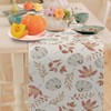 DTCSWACN Orange Pumpkins Fall Maple Leaves Thanksgiving Table Runner, Seasonal