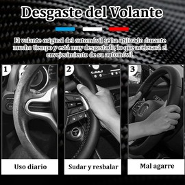 Cubre Volante para Auto,Funda para Volante de Auto,Cubre Volante,Apto para Mazda 3/6 CX5 CX30 Todos Los Modelos,Funda de Cuero para Volante de Coche Funda Antideslizante Transpirable Accesorios Cómodo