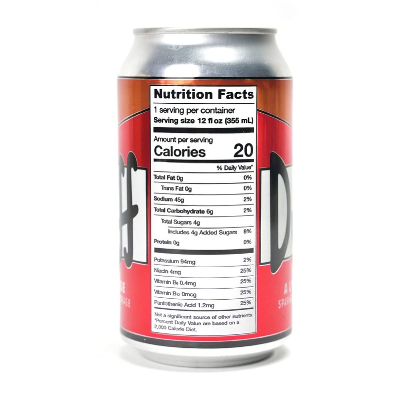 The Simpsons Duff Energy Drink (6 Pack) Wonderful Orange Flavor