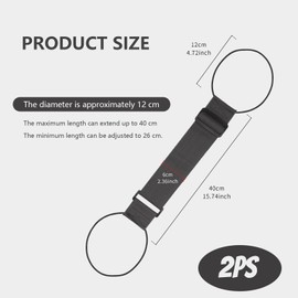 Pack of 2 Luggage Strap, Luggage Strap for Backpack, Attachment Strap, Backpack Accessories, Portable Luggage Strap, Luggage Strap, Travel Universal Adjustable Practical Buckle, Suitcase Belt