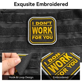 Funny Tactical Morale Patches Pack, Embroidered Hook&Loop Patches Set for Caps, Bags, Backpacks, Uniform, Vest and Tactical Gears, Style 7