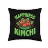 Fermented Kimchi Lover Happiness Is Eating Kimchi Throw Pillow
