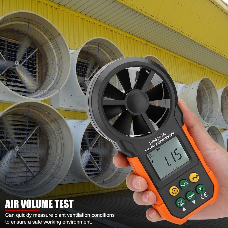 EVTSCAN Digital Wind Speed Meter Air Flow Meter Anemometer