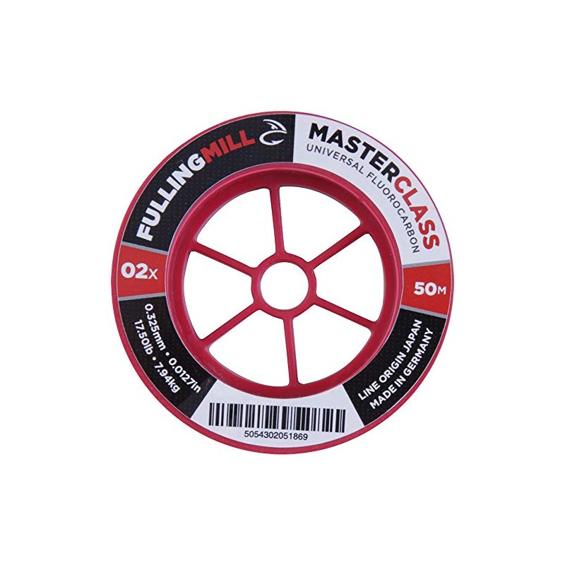Fulling Mill Masterclass Fluorocarbon, Size: 4X, Length: 50m, Strength: 6.50lb