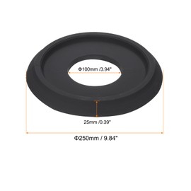 PATIKIL Ceiling Medallion, 10" OD x 4" ID PU Decorative Ceiling Light Medallion Chandelier Medallion Split Ceiling Light Cover Plate for Ceiling Light Fixtures Fans, Black