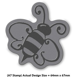 'Bumble Bee' Rubber Stamp - Unmounted Design for Crafting & Scrapbooking, A7 (RS00006459)