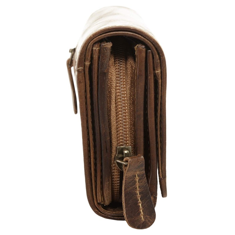 BAGAN 020796 Women's Genuine Leather Wallet Brown, brown, Classic