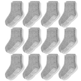 CozyWay Baby Girls Tights Cable Knit Leggings Stockings Cotton 1/3/4/5 Pack, grey 12 pairs