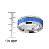 Metal Masters Co. Tungsten Carbide Wedding Band Ring with Blue