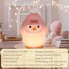 FAMIDUO Penguin Night Light, Cute Pink Penguin Lamp with Knit
