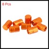 Hihaha 8pcs Orange Tire Stem Valve Caps Wheel Valve Covers