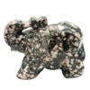 Ladeukoi Hand Carved Healing Crystal Elephant Figures, Lucky Bag Stone