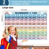 Boho Math Posters Numbers 1-100 Classroom Decorations Chart for Teachers，Number