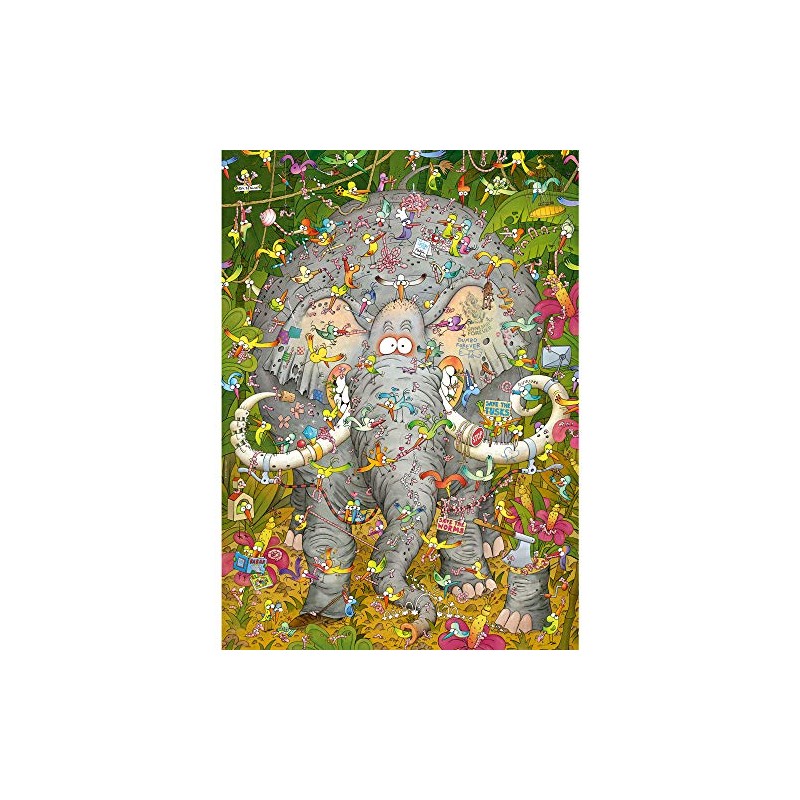 Heye HY29921 Elephant's Life Marino Degano Puzzle, Brown