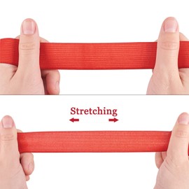 BENECREAT 37 Yards (34 Meters) 25mm Wide Flat Elastic Bands 34 Colors Sewing Elastic Ribbon Bands for Dress Skirt Waistband Wig Bands