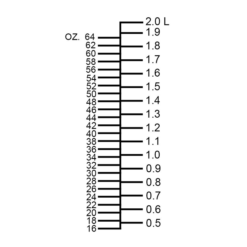 uxcell Measuring Cup 2000ml 64OZ, 2 Measuring Scales, Including ML