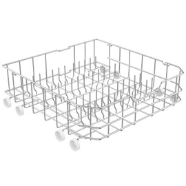 UPGRADED WD28X10384 Dishwasher Lower Rack Fit for GE Dishwasher Rack Replacement Parts with Wheels,304 Stainless Steel WD28X10384 WD28X10166 WD28X10165 WD28X10309 GE Dishwasher Parts Bottom Rack