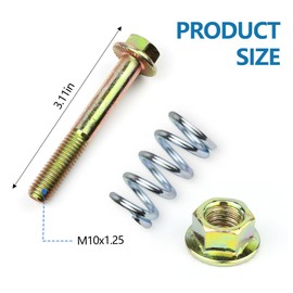 Hovom 2PCS Car Exhaust Manifold Bolts, M10-1.5×3.15mm Exhaust Spring Bolt & Nut Kit, Automotive Exhaust Bolt and Spring Hardware Kit with Nuts Gaskets, Exhaust Flange Bolts Replacement (Rose Golden)