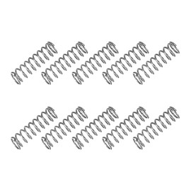 sourcing map Small Compression Spring 3 mm OD 0.35 mm Wire Diameter 10 mm Free Length 304 Stainless Steel Extension Spring for Shop Home Repairs DIY Projects (Silver Tone, Pack of 10)
