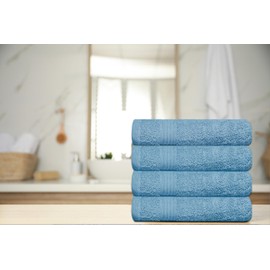Softolle Premium 600 GSM Hand Towels –100% Combed Ring Spun Cotton Hand Towel - Pack of 6 Luxury Hand Towels - Highly Absorbent and Ultra Soft 16" x 30" inches (Slate Blue)
