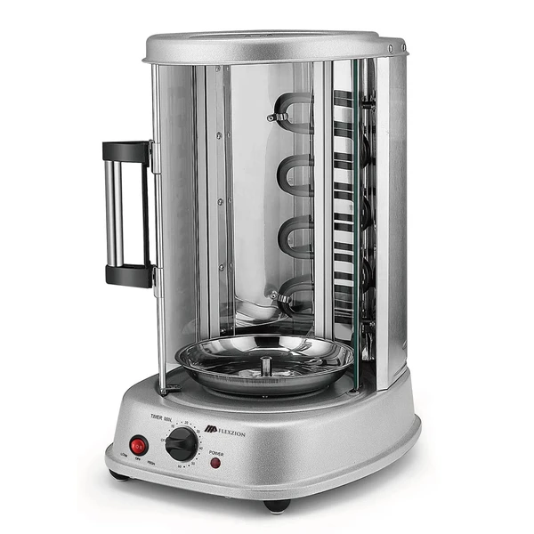 Flexzion Vertical Rotisserie Oven Grill - Countertop Shawarma Machine Kebab