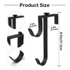 Double Hooks, Adjustable Thickened Panel Rustproof Fence Hooks Metal for
