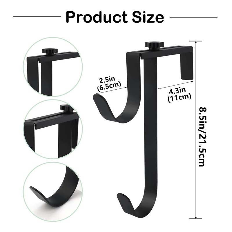 Double Hooks, Adjustable Thickened Panel Rustproof Fence Hooks Metal for