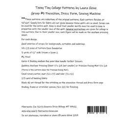 Laura HeineLHFWTT5 Teeny Tiny Applique Collage Group #5 Pattern, 16 x 20 Inch