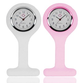 YSFVNP 2 Pcs Nurses Watch, Nurses Fob Watch, Pocket Clock with Pin Fob Watch Easy to Carry Fob Watches for Nurses Suitable for Health Care Nurse Doctor Paramedic