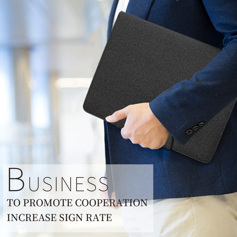 Leather Padfolio Portfolio, Business Conference Organizer Notepad Folder Bag for