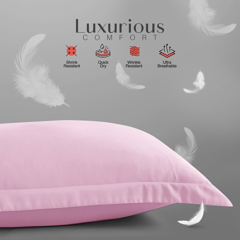 LYMA Pillow Cases Pack of 2, Breathable Housewife & Oxford