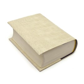 Careless Recycled Leather Book Cover Small Bible Cover (Croco Embossed Cream)
