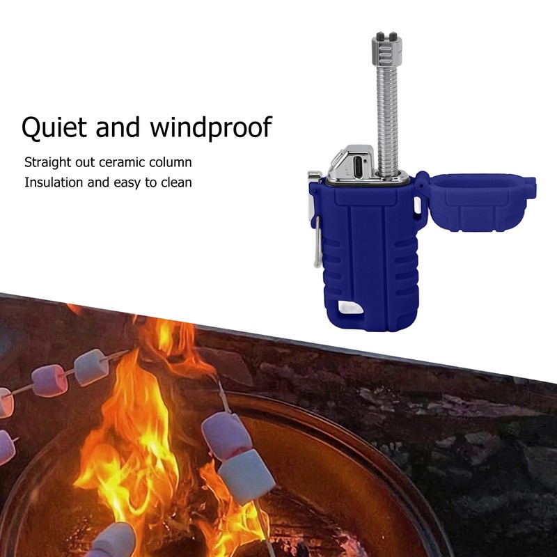 USB Rechargeable Lighter Windproof Dual Arc Lighter Waterproof Flameless Electric