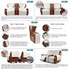 Ruaozz Waterproof Loveseat Recliner Cover with Console Non-Slip Reclining Couch