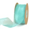 TONIFUL 1-1/2 Inch Turquoise Aqua Blue Organza Ribbon 25 Yards