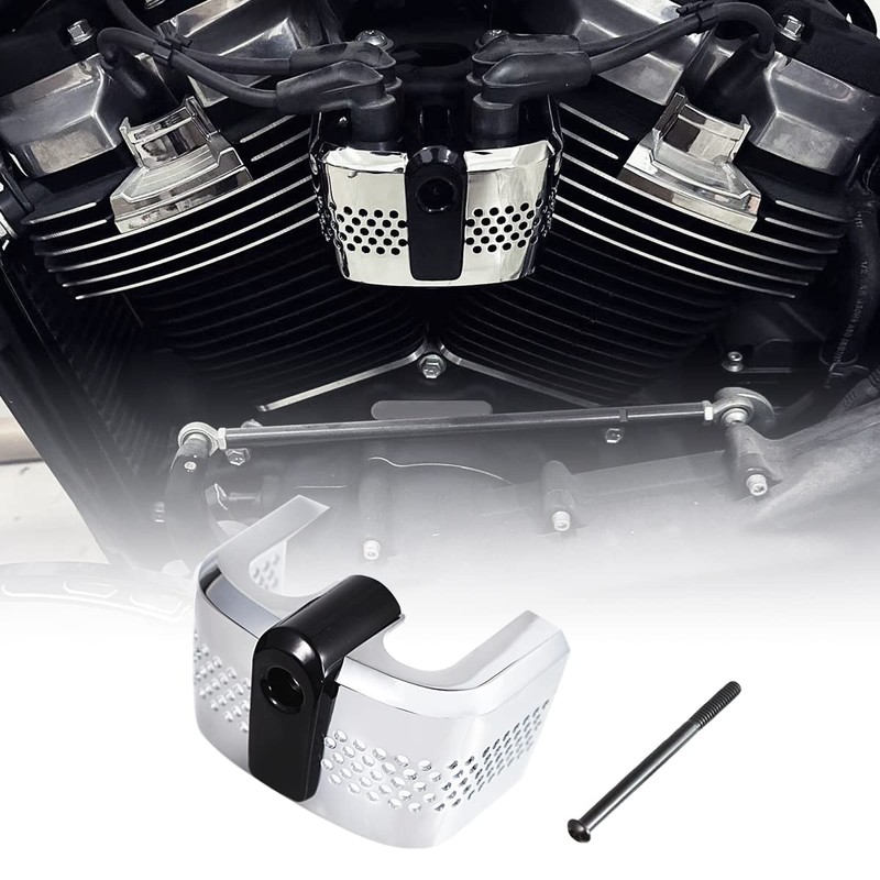 Cubierta de bobina de encendido cromada negra para motocicleta Harley