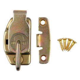 Brass Plated Table Leaf Lock - Pack of 2 - Dining Table Leaf Latches - Table Buckle Connectors - Table Locks for Leaves - Antique Furniture Hardware | TT1-SB (2)