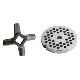 #22 1/4" Reversible Meat Grinder Plate with Grinder Knife Included - Cozzini Cutlery Imports