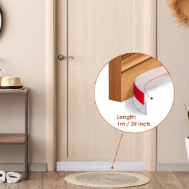 Front Door Draught Excluder for Doors - Draught Excluders & Seals Door Draft Excluder Strip Door Weather Stripping Door Insulation Strip Draft Excluder Tape for Doors by YOUSHARES (Transparent)