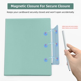 SSS-GRGB Magnetic Case for Remarkable 2 10.3” 2020 Release Paper Tablet, Lightweight and Hard Back Shell Protective Book Folio Cover with Safe Magnetic Snap Pen Holder, Glacial Blue