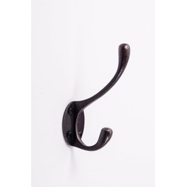 Hastings Traditional Cast Iron Hat and Coat Hook (Black, Pack of 4)