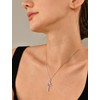 YL Mom Cross Necklace 925 Sterling Silver Mother Pendant Created