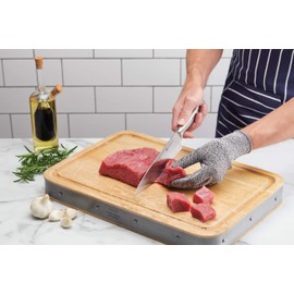 MasterClass Cut Resistant Kitchen Safety Glove for Food Preparation, Grey, One Size Fits Most
