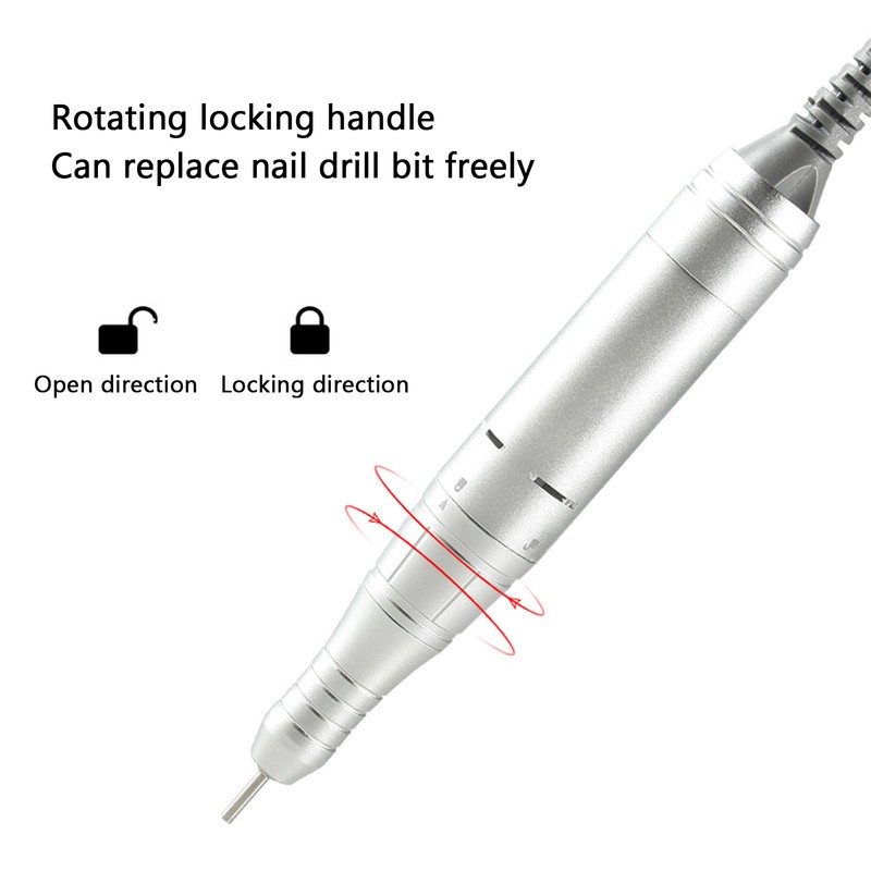 LCD Nail Drill Machine Portable USB Charging Adjustable Electric Nail