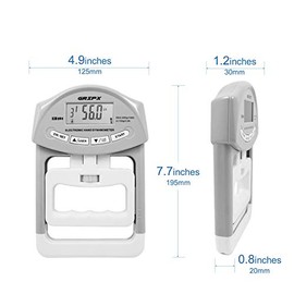 Dinamómetro de mano digital para medición de fuerza de agarre, captura automática, potencia de agarre electrónico de mano de 185 libras/90 kg