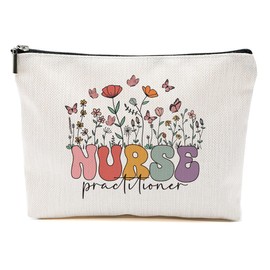 Nurse Practitioner Gifts for women Makeup Bag Nursing Cosmetic Bag Accessories Appreciation Gifts for Women Nurses Coworkers Graduation Birthday Survival Kit Makeup Travel pouch