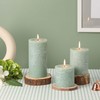 3x4 Inch Sage Green Pillar Candles - Set of 3,