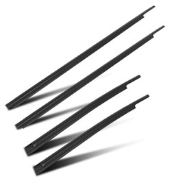 OCPTY 4PCS Car Outer Door Window Molding Trim Weatherstrip Window Seal Compatible with 2007-2014 For Toyota For Tundra Double Cab, Replace 68160-0C020 68210-0C020 68163-0C010 68164-0C010