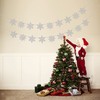 2 Pcs Silver Glitter Snowflake Banner, Snowflake Winter Party Decorations,